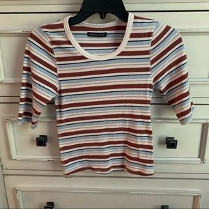 abercrombie and fitch fitted crop top